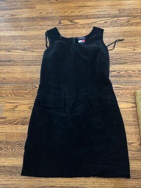 Tommy Hilfiger Black Velvet Sleeveless Mini Dress
